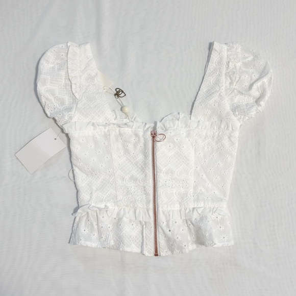 For Love And Lemons Ivory Lace Blouse - Picture 7 of 7